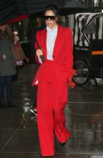 VICTORIA BECKHAM in Red out in New York 01/24/2019