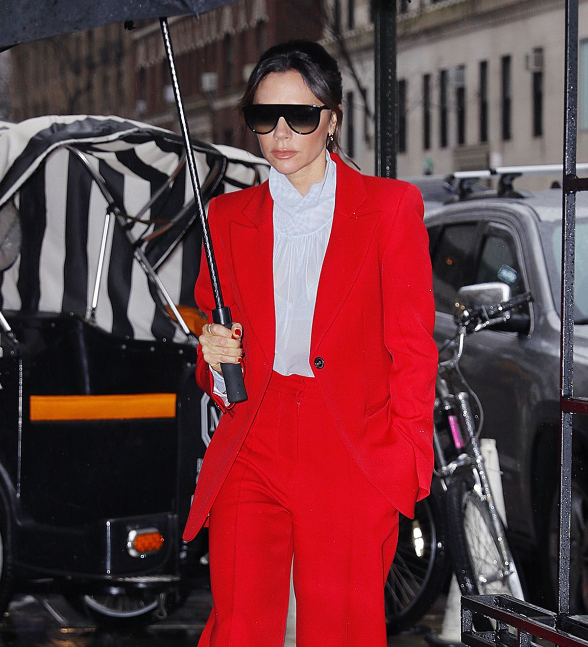 VICTORIA BECKHAM in Red out in New York 01/24/2019 – HawtCelebs