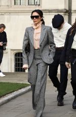 VICTORIA BECKHAM Leaves Kent & Curwen Fashion Show at London Men