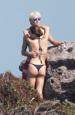 VIOLETTA KOMYSHAN in Bikini and Ansel Elgort at a Beach in Punta Mita 01/20/2019