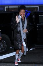 YARA SHAHIDI Arrives at Good Morning America in New York 01/02/2019