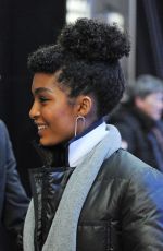 YARA SHAHIDI Arrives at Good Morning America in New York 01/02/2019