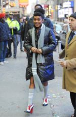 YARA SHAHIDI Arrives at Good Morning America in New York 01/02/2019
