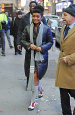 YARA SHAHIDI Arrives at Good Morning America in New York 01/02/2019