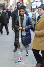 YARA SHAHIDI Arrives at Good Morning America in New York 01/02/2019