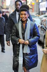 YARA SHAHIDI Arrives at Good Morning America in New York 01/02/2019