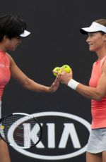ZHANG SHUAI and SAMANTHA STOSUR at 2019 Australian Open at Melbourne Park 01/16/2019