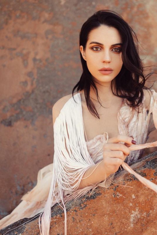 ADELAIDE KANE on the Set of a Photoshoot, 2019