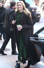 AJ MICHALKA Arrives at Build Studio in New York 02/26/2019