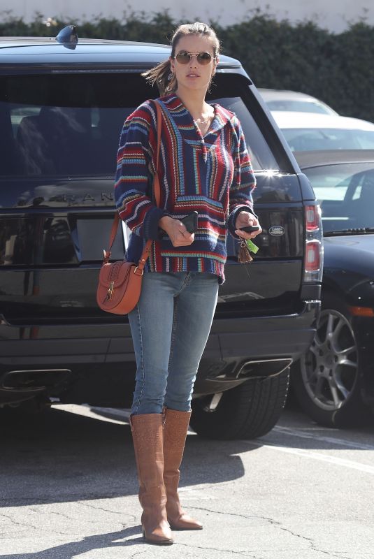 ALESSANDRA AMBROSIO Out in Santa Monica 02/16/2019