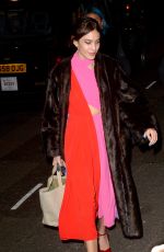 ALEXA CHUNG at Marks Club in London 02/17/2019