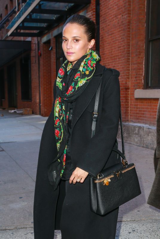 ALICIA VIKANDER Leaves Highline Stages in New York 02/18/2019