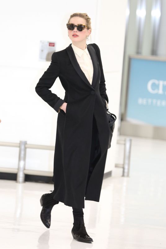 AMBER HEARD at Narita International Airport 02/02/2019