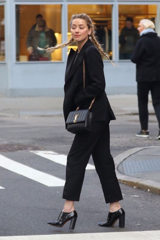 AMBER HEARD Heading to a Business Meeting in New York 02/08/2019