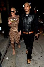 AMBER ROSE and Alexander Edwards at Delilah in West Hollywood 02/09/2019