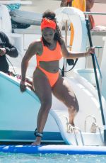 ANGELA SIMMONS in Bikini at a Boat in Barbados 02/07/2019