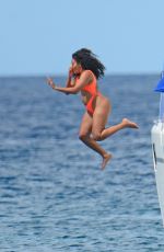 ANGELA SIMMONS in Bikini at a Boat in Barbados 02/07/2019