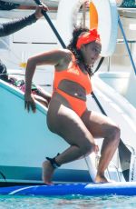 ANGELA SIMMONS in Bikini at a Boat in Barbados 02/07/2019