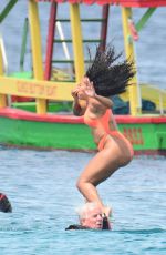 ANGELA SIMMONS in Bikini at a Boat in Barbados 02/07/2019