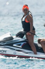 ANGELA SIMMONS in Bikini at a Boat in Barbados 02/07/2019