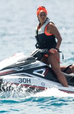ANGELA SIMMONS in Bikini at a Boat in Barbados 02/07/2019