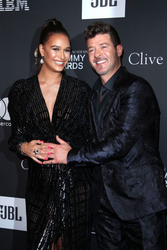 APRIL LOVE GEARY at Clive Davis Pre-grammy Gala in Los Angeles 02/09/2019