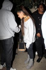ARIANA GRANDE Leaves Pace Restaurant in Los Angeles 02/08/2019