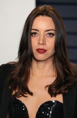 AUBREY PLAZA at Vanity Fair Oscar Party in Beverly Hills 02/24/2019