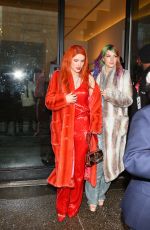 BELLA and DANI THORNE Arrives at Sally Lapointe Fashion Show in New York 02/12/2019