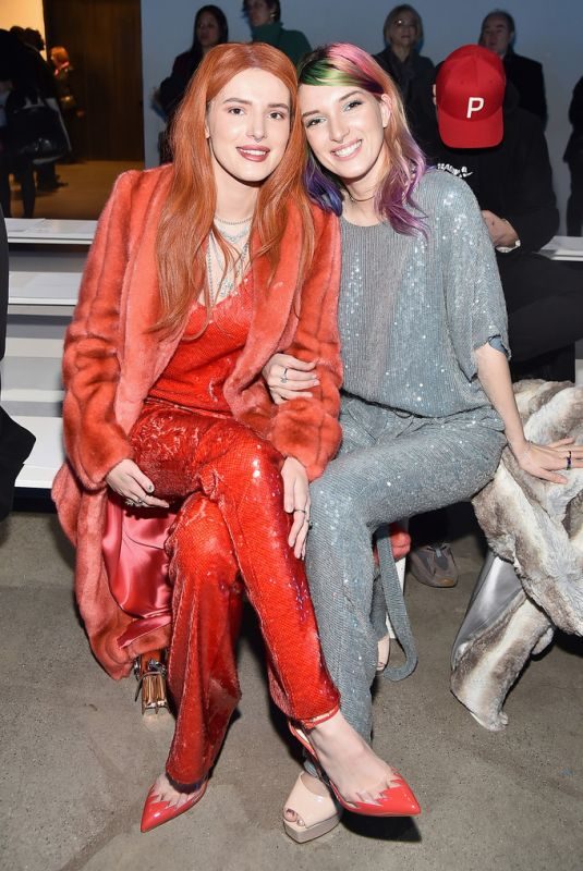 BELLA and DANI THORNE at Sally Lapointe Show at New York Fashion Week 02/12/2019