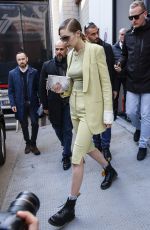 BELLA and GIGI HADID Leaves Fendi Fashion Show in Milan 02/21/2019