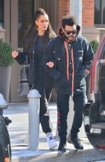BELLA HADID and The Weeknd Leaves Their Apartment in New York 02/01/2019