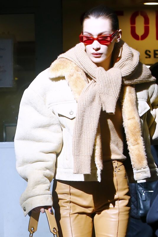 BELLA HADID Arrives at Michael Kors Show in New York Fashion Week 02/13/2019