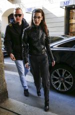 BELLA HADID Arrives at Versace Office in Milan 02/21/2019