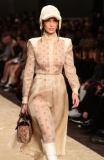 BELLA HADID at Fendi Runway Show at Milan Fashion Week 02/21/2019