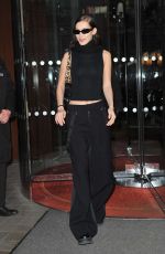 BELLA HADID Leaves Her Hotel in Paris 02/27/2019