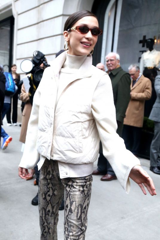 BELLA HADID Leaves Ralph Lauren Show in New York 02/07/2019