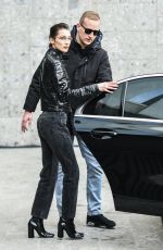 BELLA HADID Out in Milan 02/21/2019