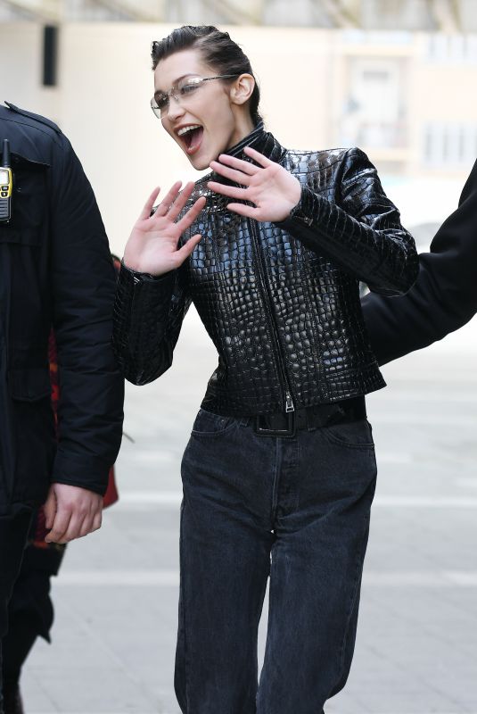 BELLA HADID Out in Milan 02/21/2019