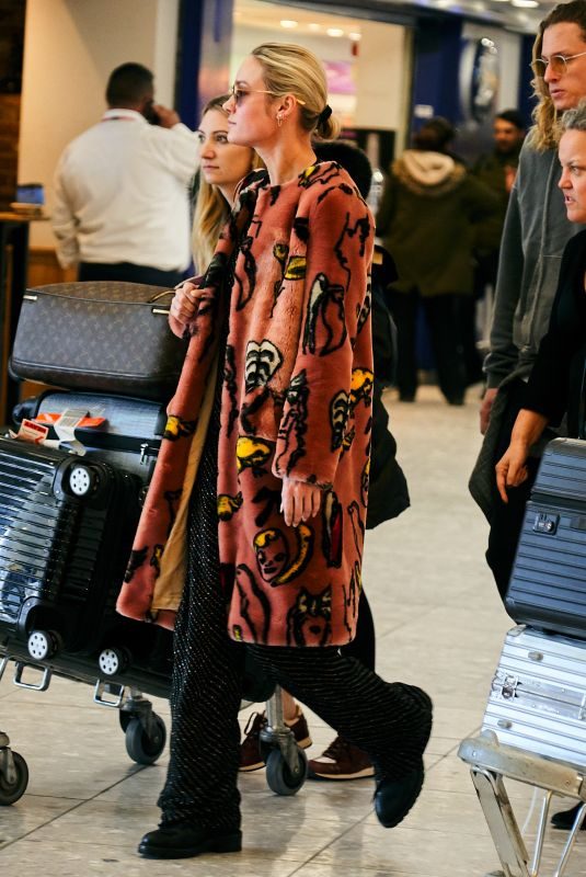 BRIE LARSON at Airport in London 02/26/2019