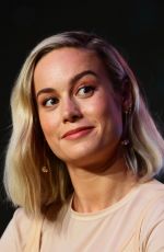 BRIE LARSON at Captain Marvel Press Conference in Singapore 02/14/2019