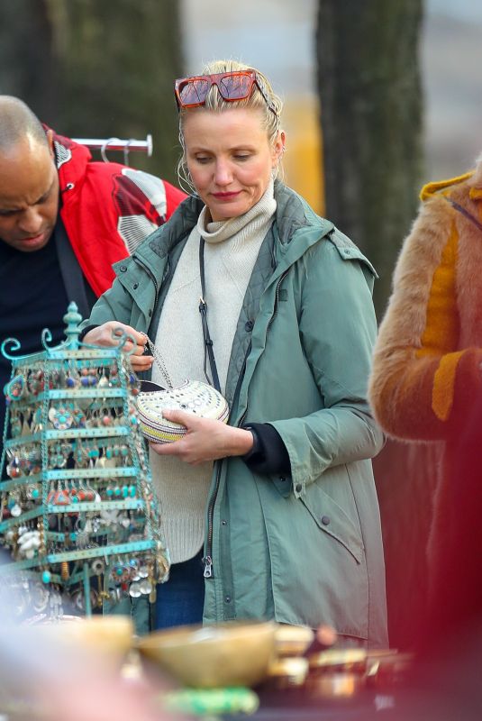 CAMERON DIAZ Out Shopping in New York 02/15/2019