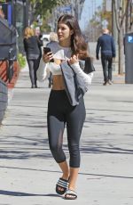 CAMILA MORRONE in Leggings Heading Pilates Class in Los Angeles 02/26/2019