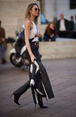 CANDICE SWANEPOEL Leaves Versace Show at Milan Fashion Week 02/22/2019