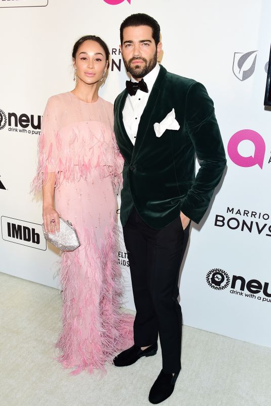 CARA SANTANA and Jesse Metcalfe at Elton John Aids Foundation Oscar Party in Hollywood 02/24/2019
