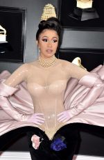 CARDI B at 61st Annual Grammy Awards in Los Angeles 02/10/2019