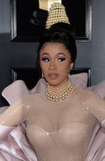 CARDI B at 61st Annual Grammy Awards in Los Angeles 02/10/2019