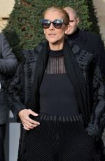 CELINE DION Leaves Her Hotel in Paris 02/01/2019