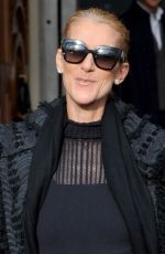 CELINE DION Leaves Her Hotel in Paris 02/01/2019