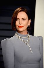 CHARLIZE THERON at Vanity Fair Oscar Party in Beverly Hills 02/24/2019